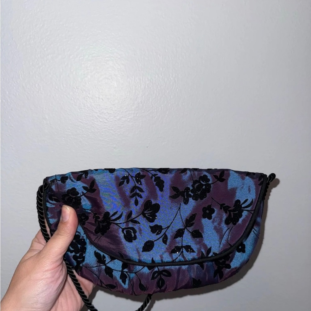 Floral Blue and Purple Purse